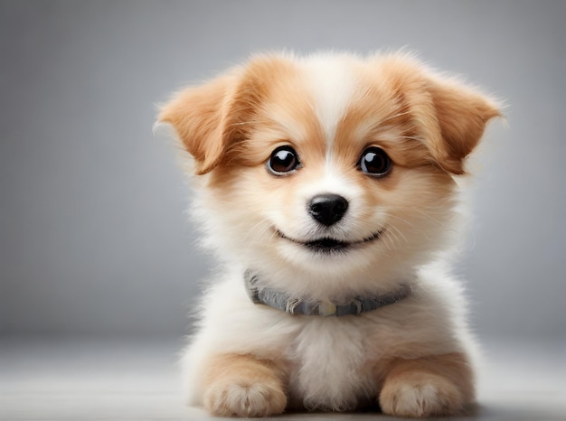 Portrait of funny small puppy