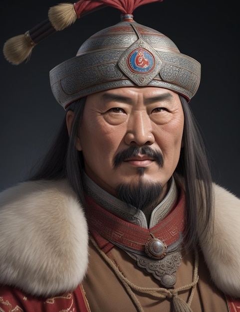 Portrait Genghis Khan Leader of the Mongols