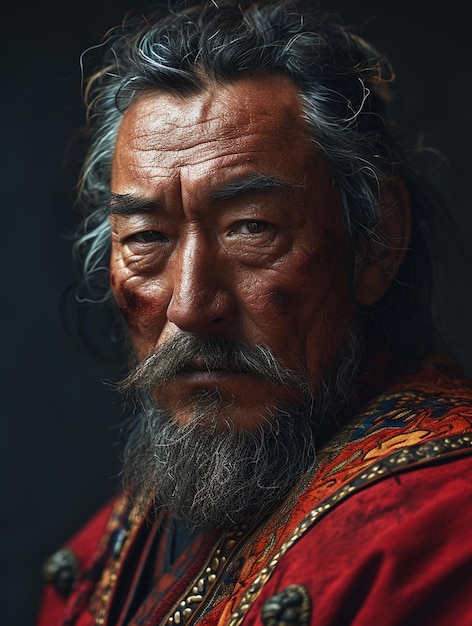 Portrait of Genghis Khan the ruler of the world