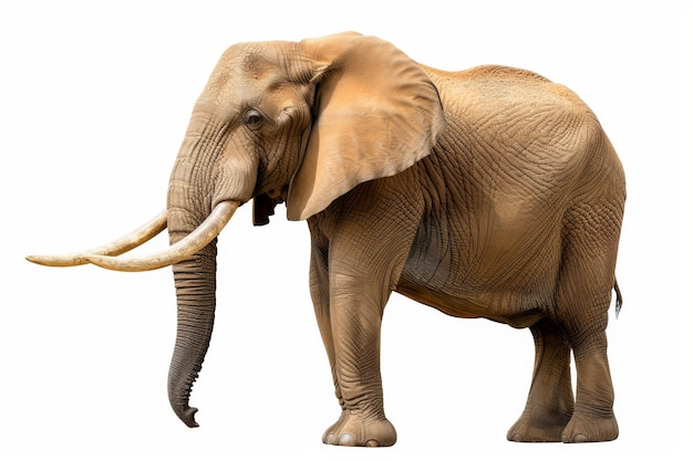 Portrait of a giant elephant with tuskers
