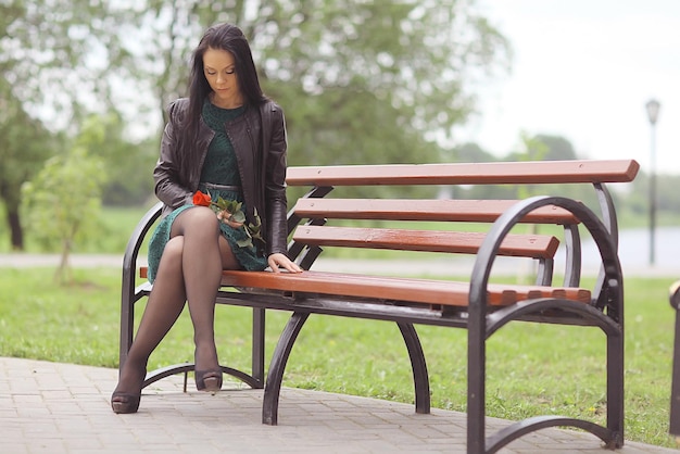 Photo portrait of a girl in the city