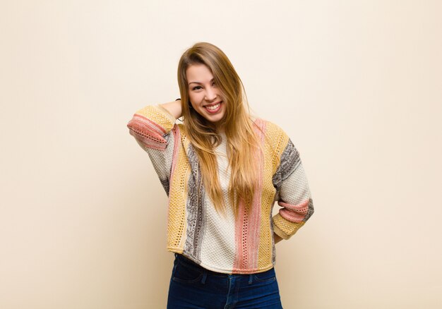 portrait of a girl on a cream background