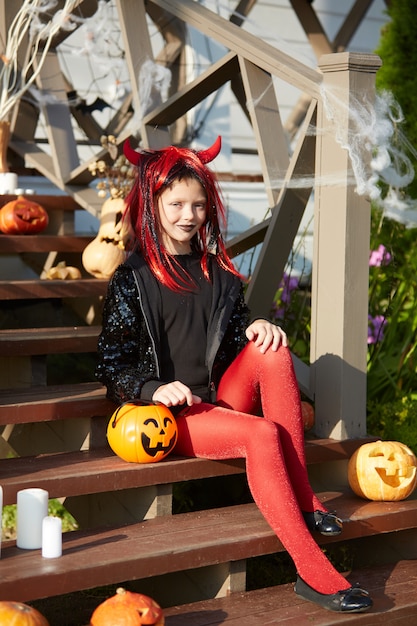 Portrait of Girl on Halloween