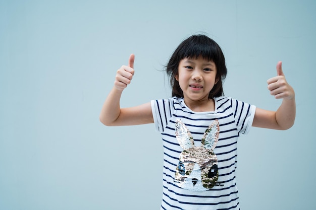 Portrait girl happy student kid