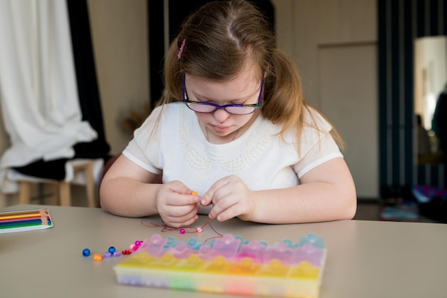 Photo portrait of a girl at home