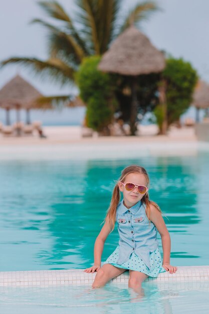 Portrait of girl in swimming pool