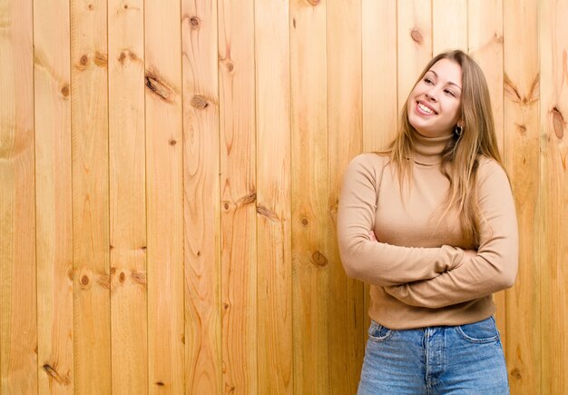 portrait of a girl on a wooden background