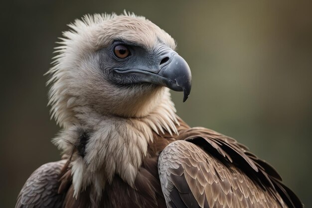 Photo portrait of a griffon vulture a bird of prey