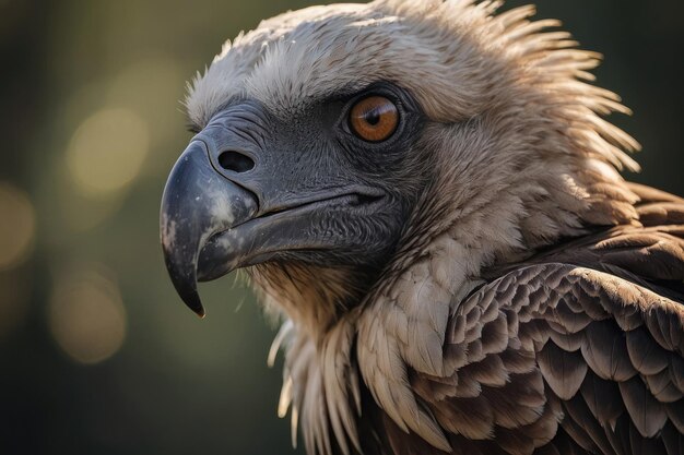 Photo portrait of a griffon vulture a bird of prey