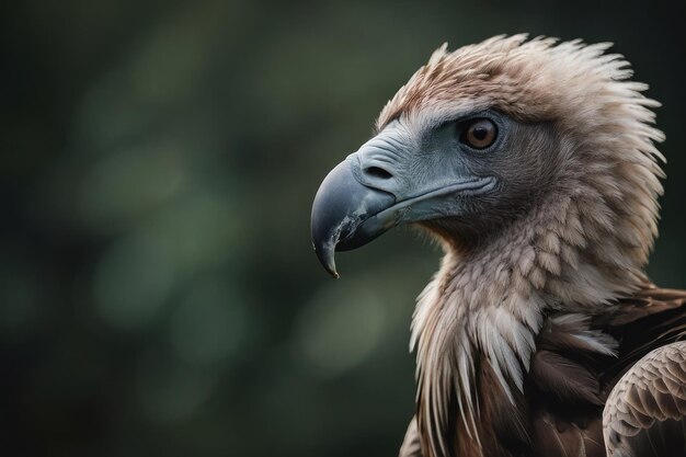Photo portrait of a griffon vulture a bird of prey