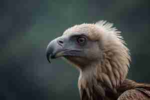 Photo portrait of a griffon vulture a bird of prey