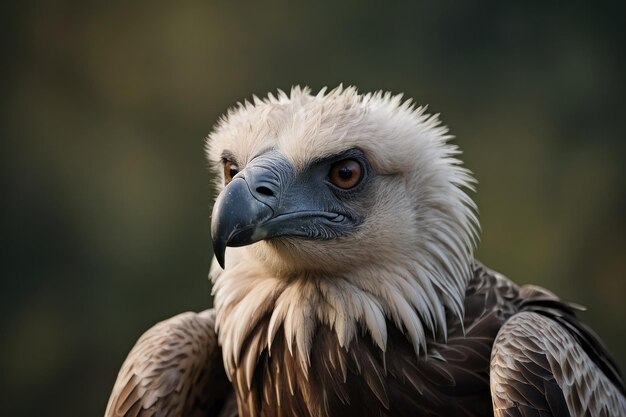 Photo portrait of a griffon vulture a bird of prey