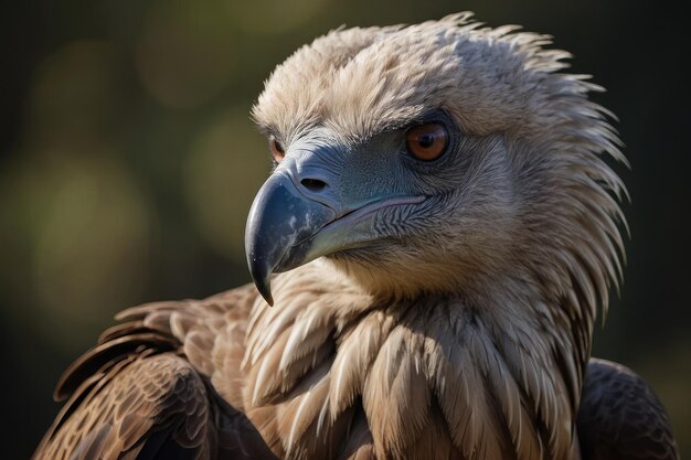 Photo portrait of a griffon vulture a bird of prey