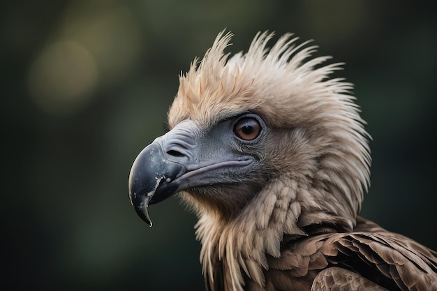 Photo portrait of a griffon vulture a bird of prey