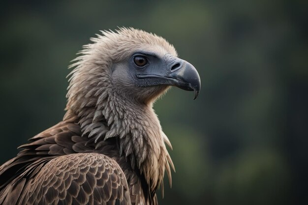 Photo portrait of a griffon vulture a bird of prey