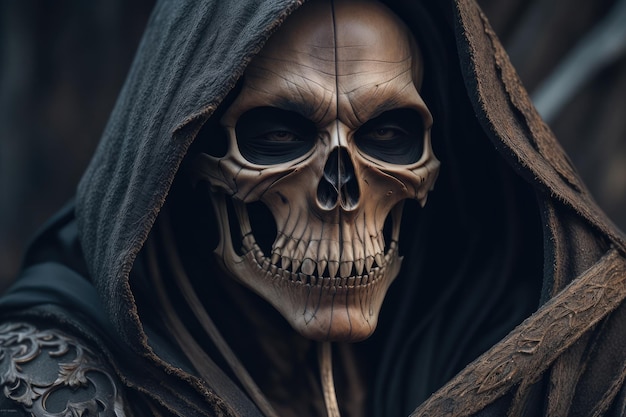 Portrait of the Grim Reaper AI Generated