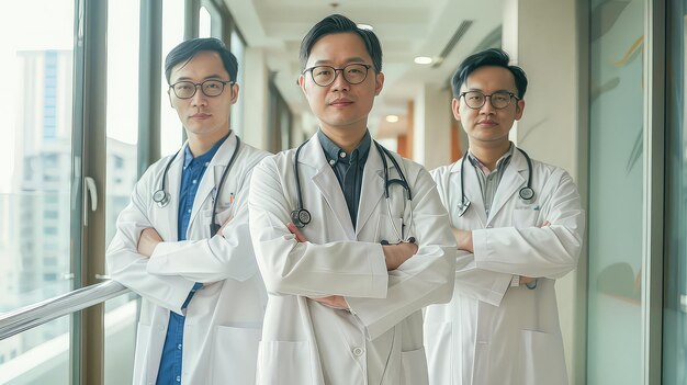 portrait of a Group of doctors smiling for the camera