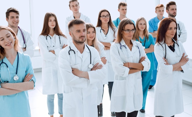 Portrait of a group of specialists of the medical center
