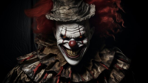 Foto ritratto del clown di halloween