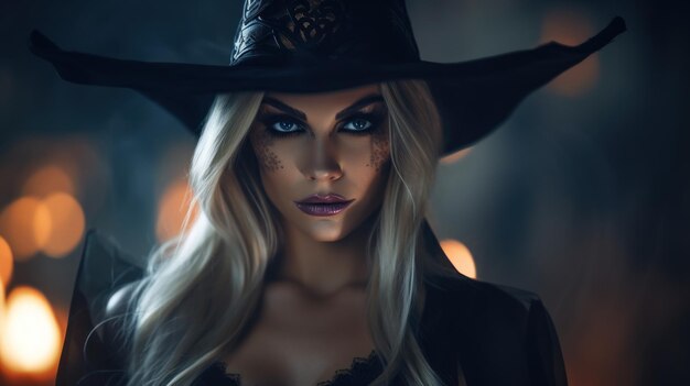 portrait of a halloween witch