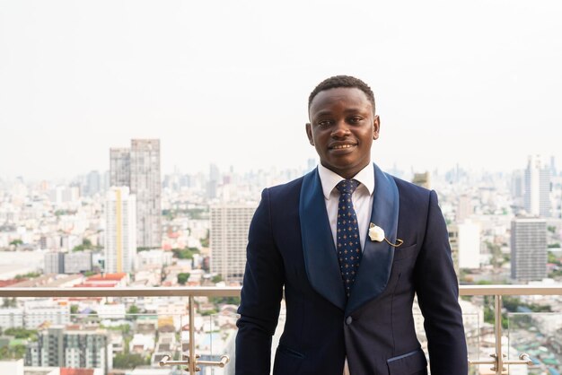 Portrait of handsome African businessman