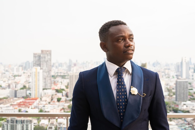 Portrait of handsome African businessman