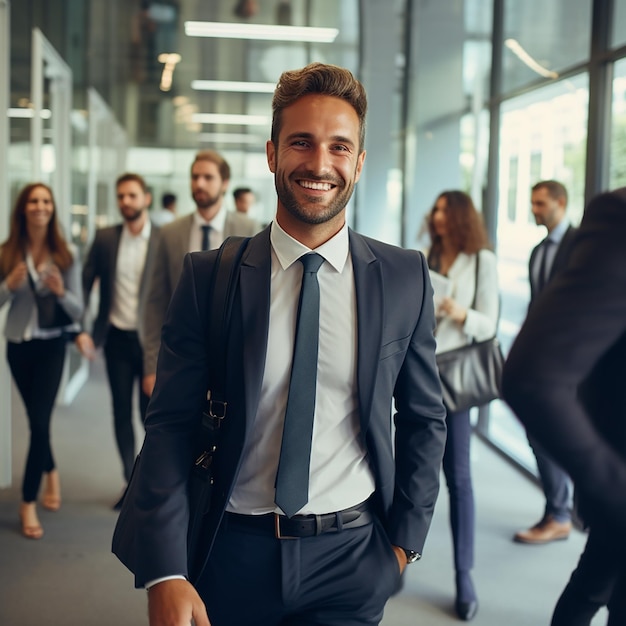 Portrait of a handsome CEO smiling