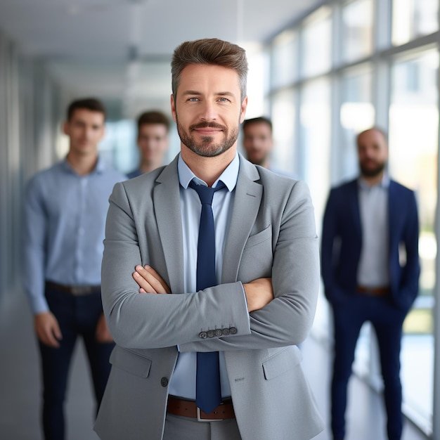 Portrait of a handsome CEO smiling