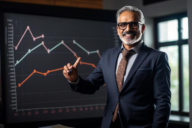 Portrait of a Handsome Indian Businessman