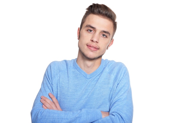 Photo portrait of handsome man posing