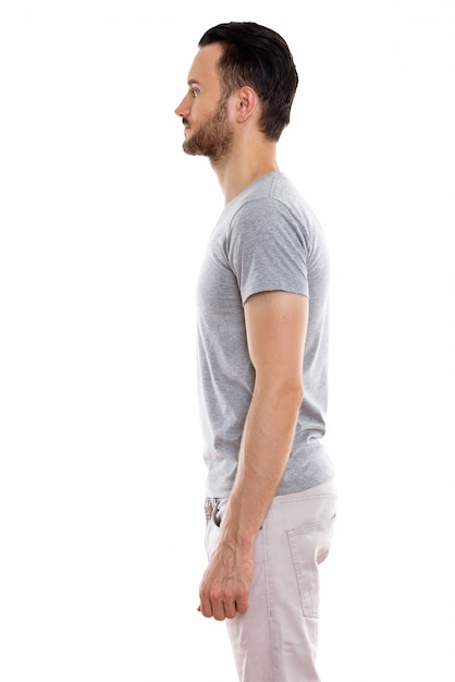 Portrait Of Handsome Man on white