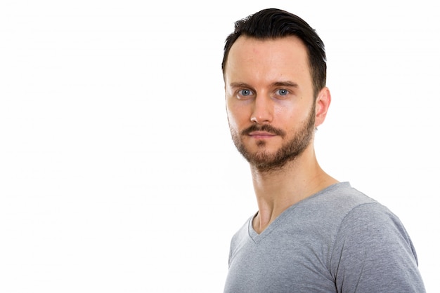 Portrait Of Handsome Man on white