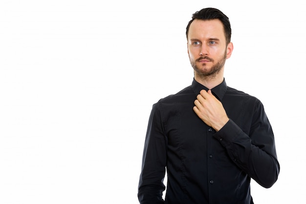 Portrait Of Handsome Man on white