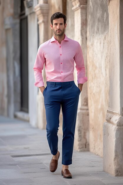 Portrait of a Handsome man with a shirt