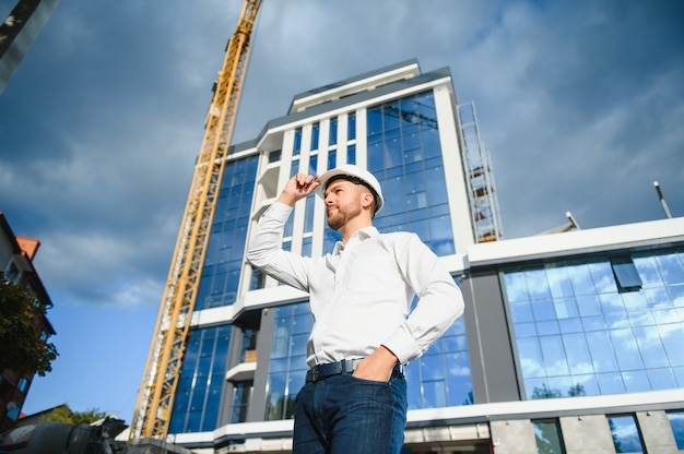 Portrait of an handsome young architect