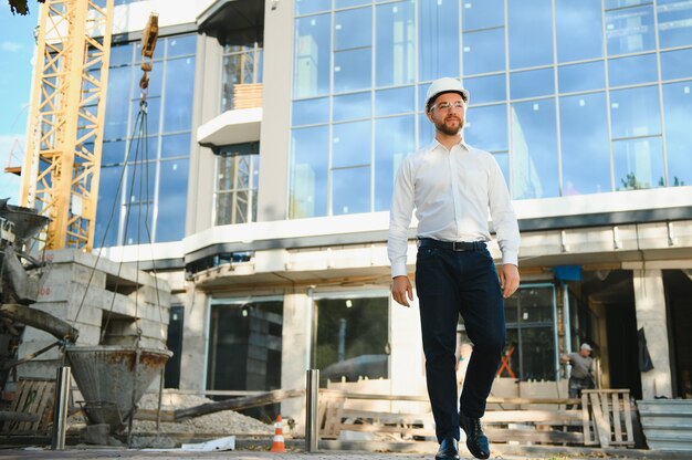 Portrait of an handsome young architect