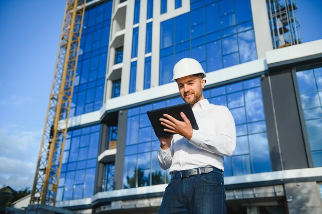 Portrait of an handsome young architect