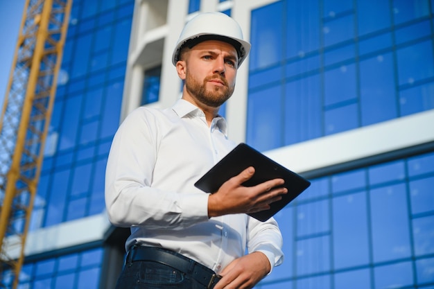 Portrait of an handsome young architect