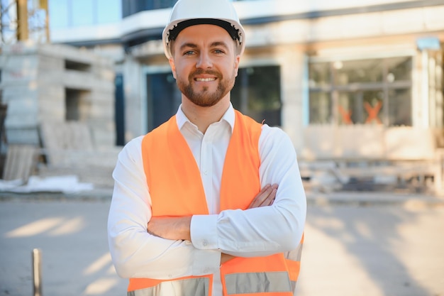 Portrait of an handsome young architect