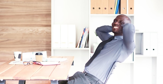 Portrait of an handsome young black businessman