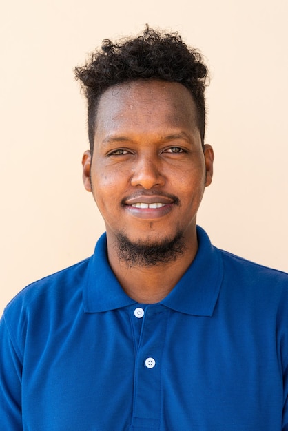 Portrait of handsome young black man