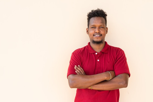 Portrait of handsome young black man