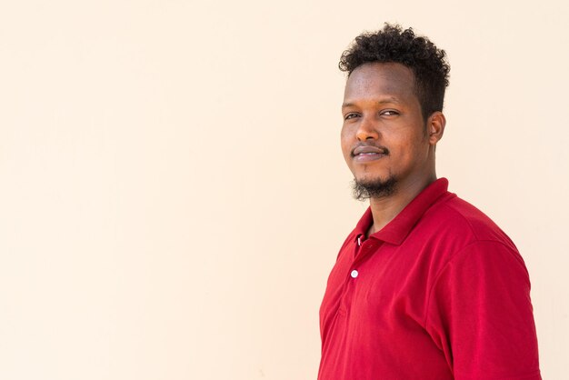 Portrait of handsome young black man