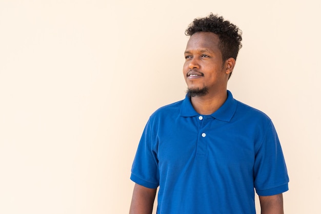 Portrait of handsome young black man