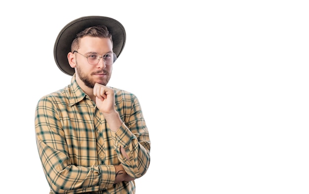 Photo portrait of handsome young male in