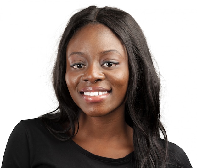 Portrait of happy african american woman