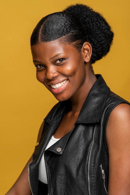 Portrait of happy african woman