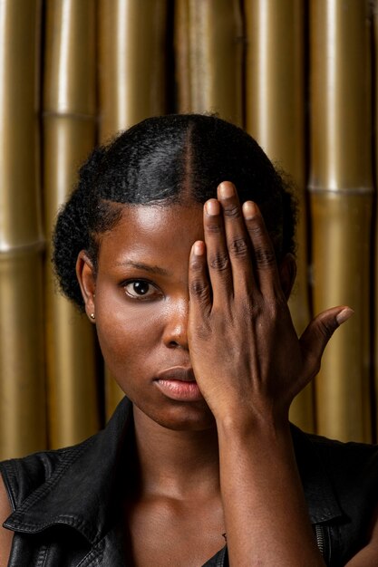 Portrait of happy african woman