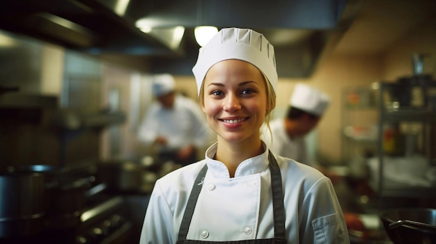 Portrait of Happy Chef in the Kitchen