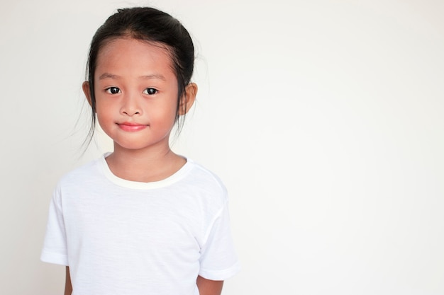 Portrait of a happy child asian girl.